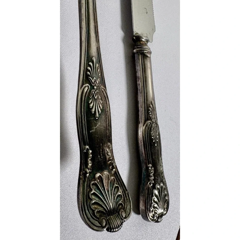Vtg The Sheffield Silver Co Stainless Steel Cake Knife & Server  King's Pattern